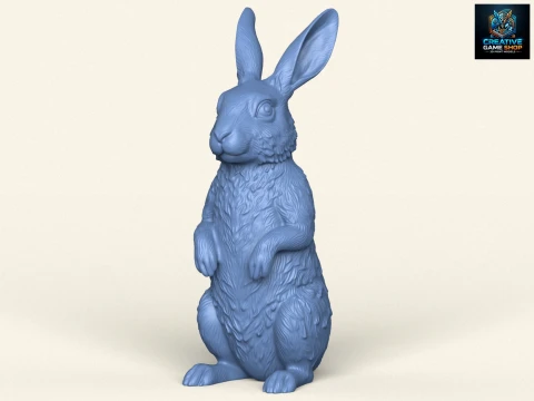 Coelho em p&eacute; Modelo de Impressão 3D