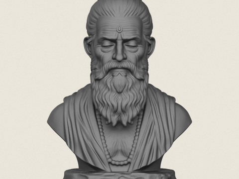 Busto indiano Sadhu Sant Modello di stampa 3D