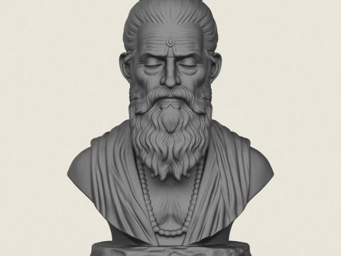 Indian Sadhu Sant Bust 3D Print Model