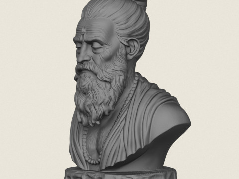 Busto indiano Sadhu Sant Modello di stampa 3D