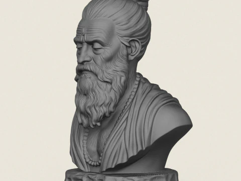 Indian Sadhu Sant Bust 3D Print Model