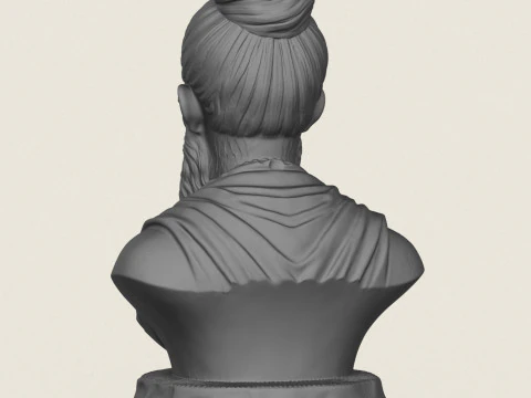 Indian Sadhu Sant Bust 3D Print Model