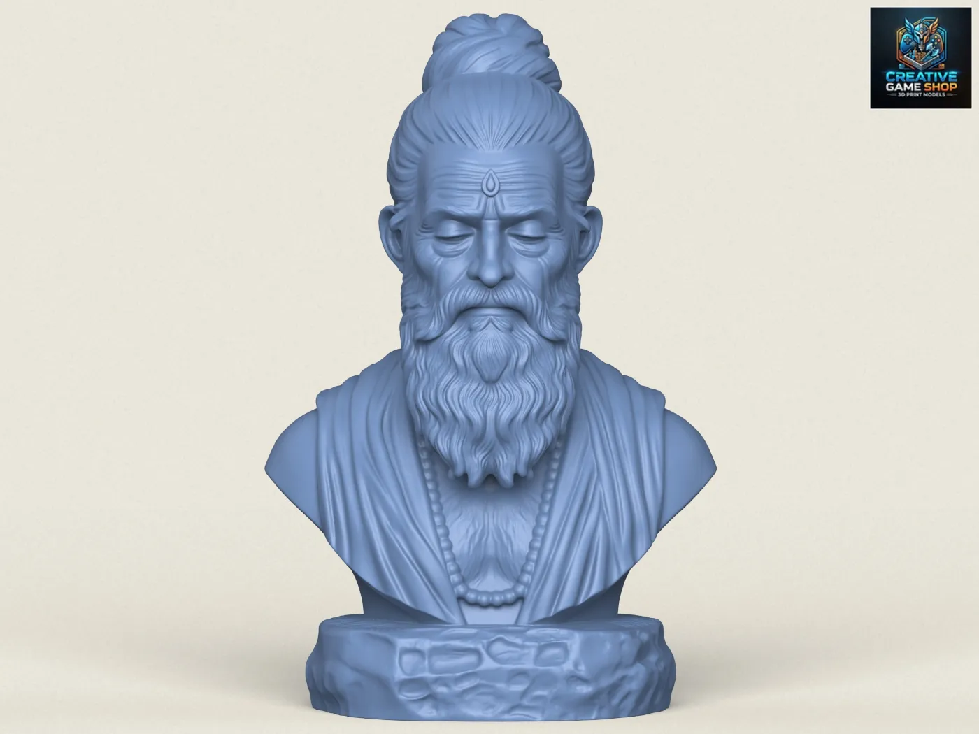 Indian Sadhu Sant Bust 3D Print Model .c4d .max .obj .3ds .fbx .stl .blend 