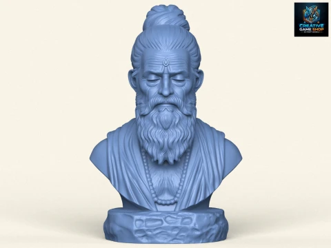 Indiase Sadhoe Sant Buste 3D printmodel