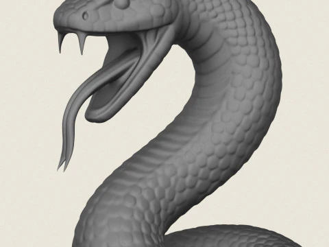 Python-Schlangenskulptur 3D Druckmodell