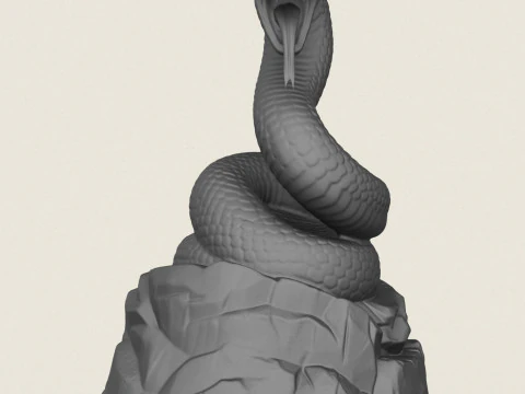 Python-Schlangenskulptur 3D Druckmodell