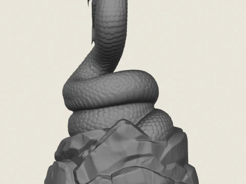 Python-Schlangenskulptur 3D Druckmodell