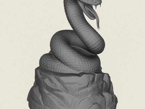 Python-Schlangenskulptur 3D Druckmodell