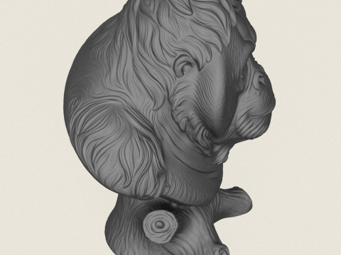 Orang-oetan aap buste 3D printmodel