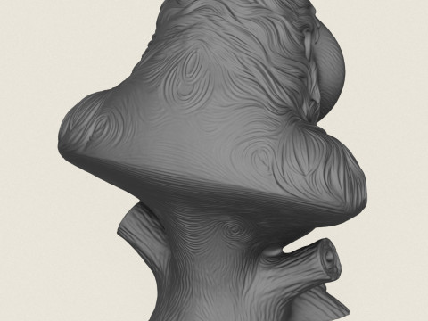 Orang-oetan aap buste 3D printmodel