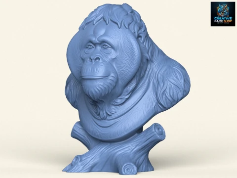 Orang-oetan aap buste 3D printmodel
