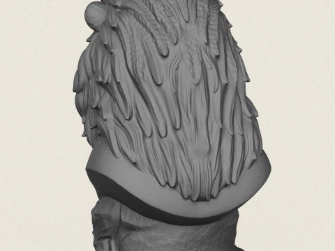 Vahşi Aslan B&uuml;st&uuml; 3D Baskı Modeli