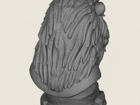 Vahşi Aslan B&uuml;st&uuml; 3D Baskı Modeli