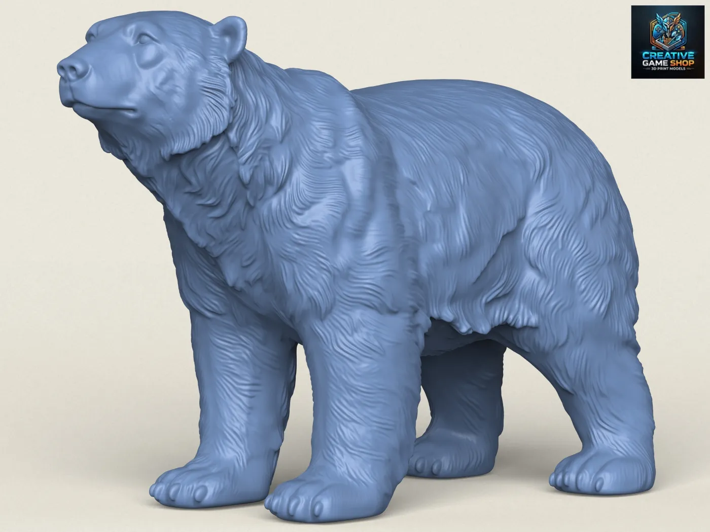 Polar Bear 3D Print Model .c4d .max .obj .3ds .fbx .stl .blend 