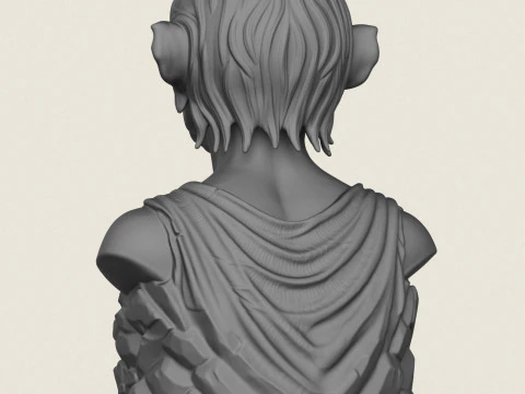 Buste de Gollum Modèles 3D en vedette