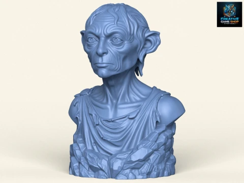 Busto di Gollum Modello di stampa 3D