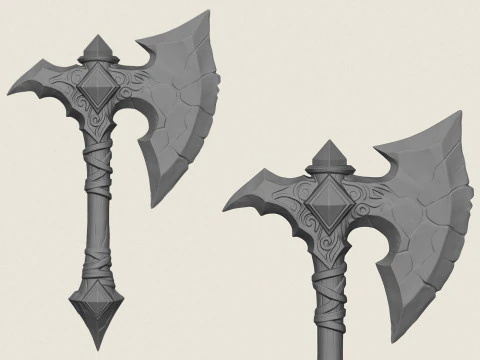 Hacha con estilo Modelo de impresión 3D