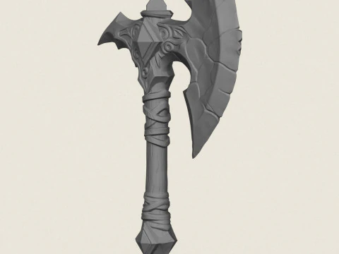 स्टाइलिश कुल्हाड़ी 3D प्रिंट मॉडल