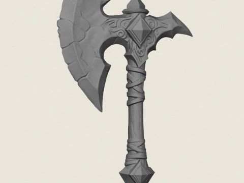 स्टाइलिश कुल्हाड़ी 3D प्रिंट मॉडल