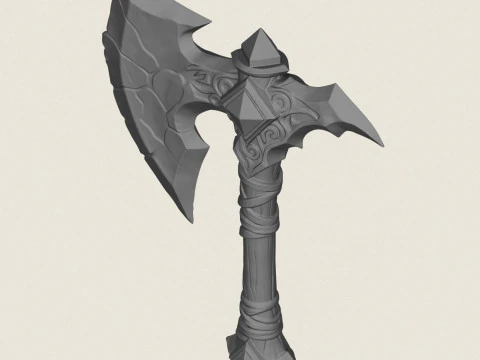 स्टाइलिश कुल्हाड़ी 3D प्रिंट मॉडल