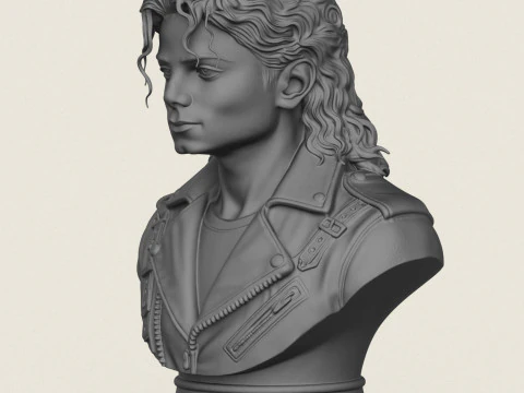 Michael Jackson Bust 3D Print Model