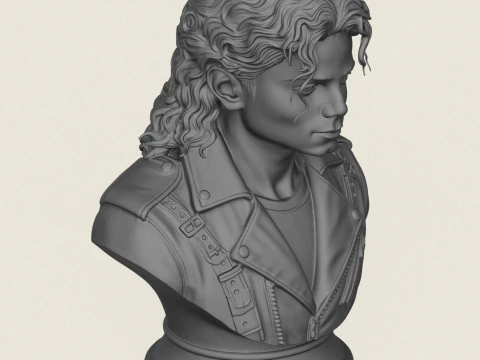Michael Jackson Bust 3D Print Model