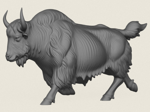 ヒマラヤヤクのランニング 3Dプリントモデル