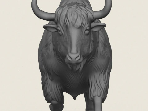 Himalayan Yak Running 3D Print Model