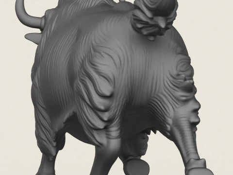 Himalayan Yak Running 3D Print Model