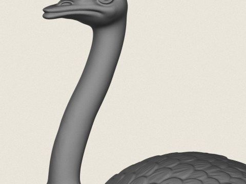 Strau&szlig;envogel 3D Druckmodell