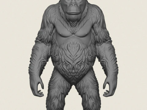 Monyet Orangutan Model Cetak 3D