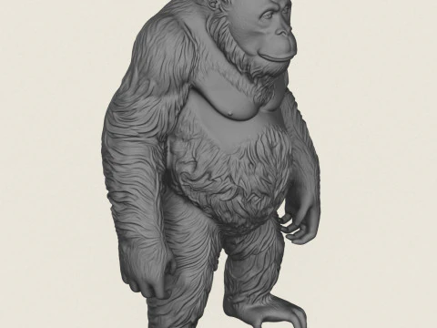 Monyet Orangutan Model Cetak 3D