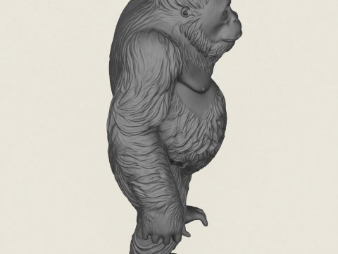 Monyet Orangutan Model Cetak 3D
