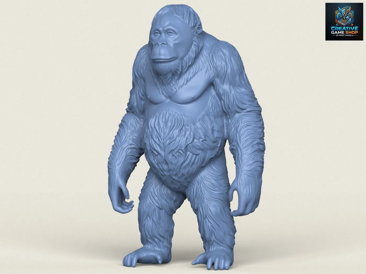Orangutan Monkey 3D Print Model .c4d .max .obj .3ds .fbx .stl .blend 