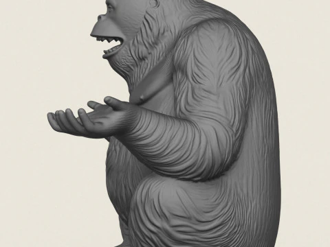 Joyful Orangutan Monkey 3D Print Model
