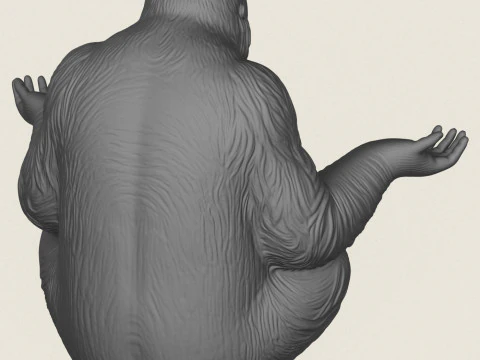Joyful Orangutan Monkey 3D Print Model