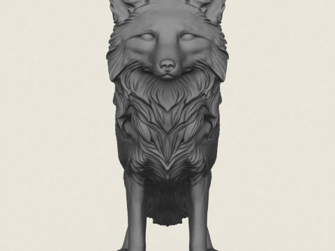 जंगली लोमड़ी 3D प्रिंट मॉडल