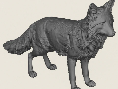 जंगली लोमड़ी 3D प्रिंट मॉडल