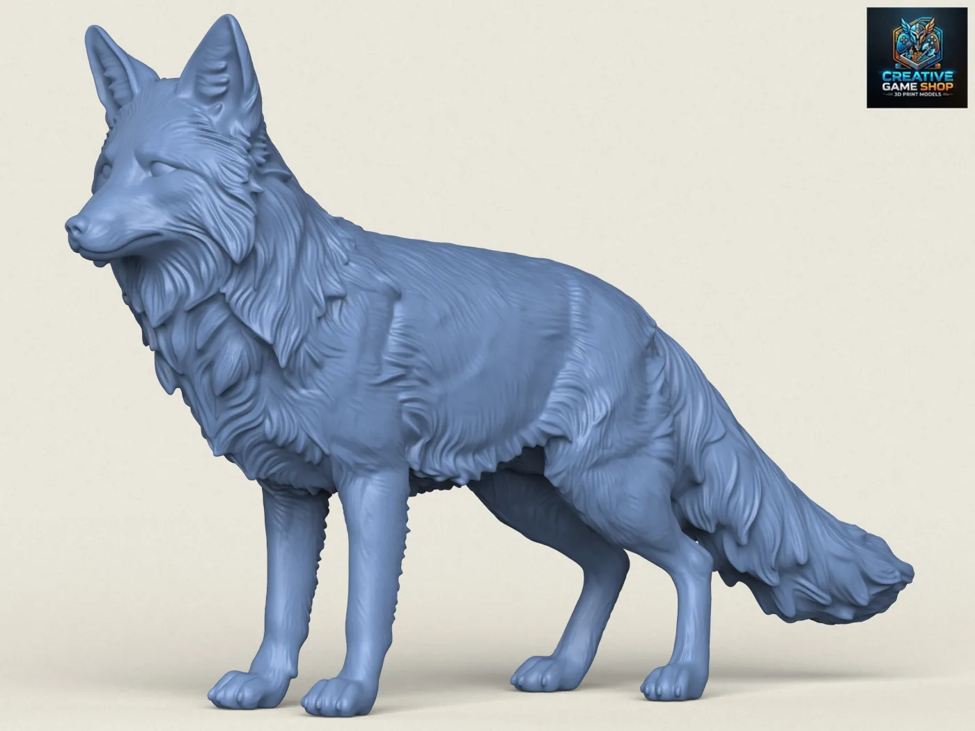 Wild Fox 3D Print Model .c4d .max .obj .3ds .fbx .stl .blend 