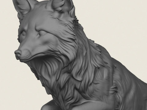 Дикая лиса прыгает 3D Принт Модель