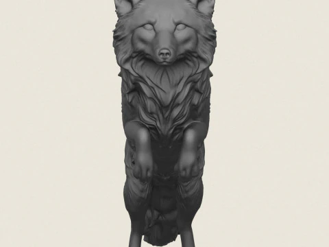 Дикая лиса прыгает 3D Принт Модель