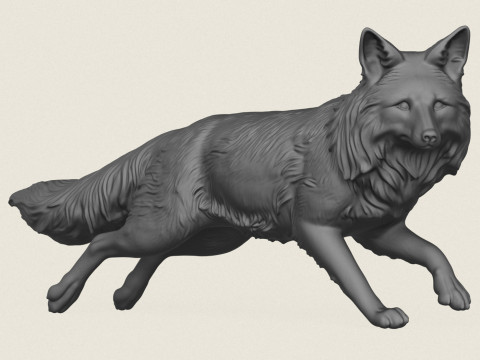 Vahşi Tilki Koşuyor 3D Baskı Modeli