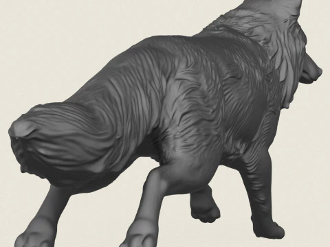 Wild Fox Running 3D Print Model