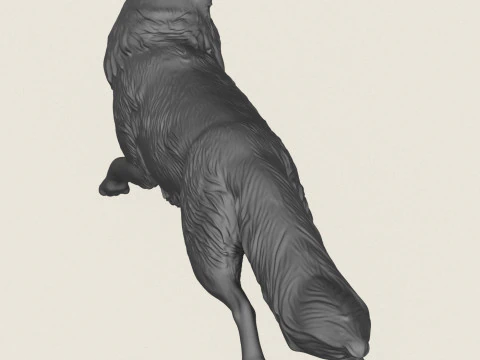 Wild Fox Running 3D Print Model