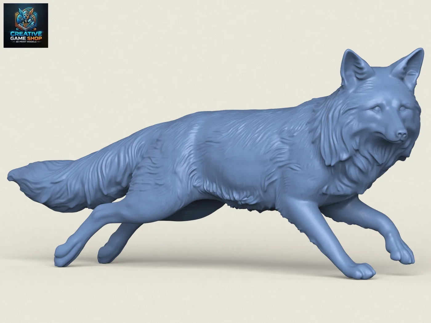 Zorro salvaje corriendo Modelo de impresión 3D .c4d .max .obj .3ds .fbx .stl .blend 