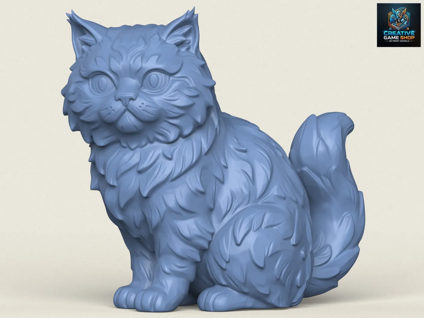 Cute Cat 3D Print Model .c4d .max .obj .3ds .fbx .stl .blend 
