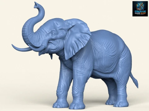 Saluto dell'elefante asiatico Modello di stampa 3D