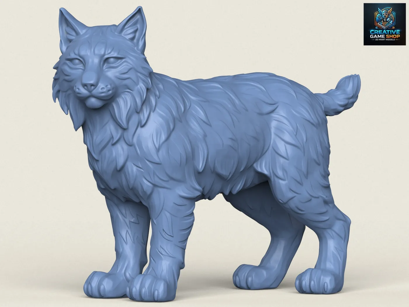 Wild Lynx 3D Print Model .c4d .max .obj .3ds .fbx .stl .blend 