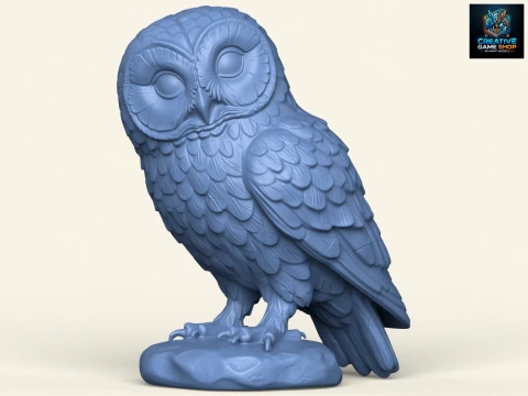 Escultura de p&aacute;jaro b&uacute;ho Modelo de impresión 3D