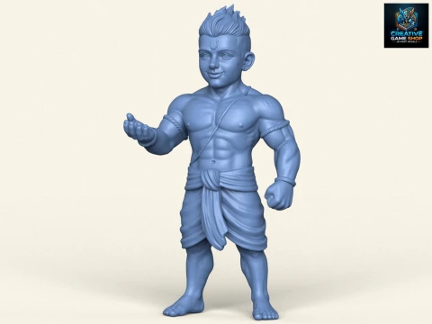 Indiase traditionele jonge jongen 3D printmodel
